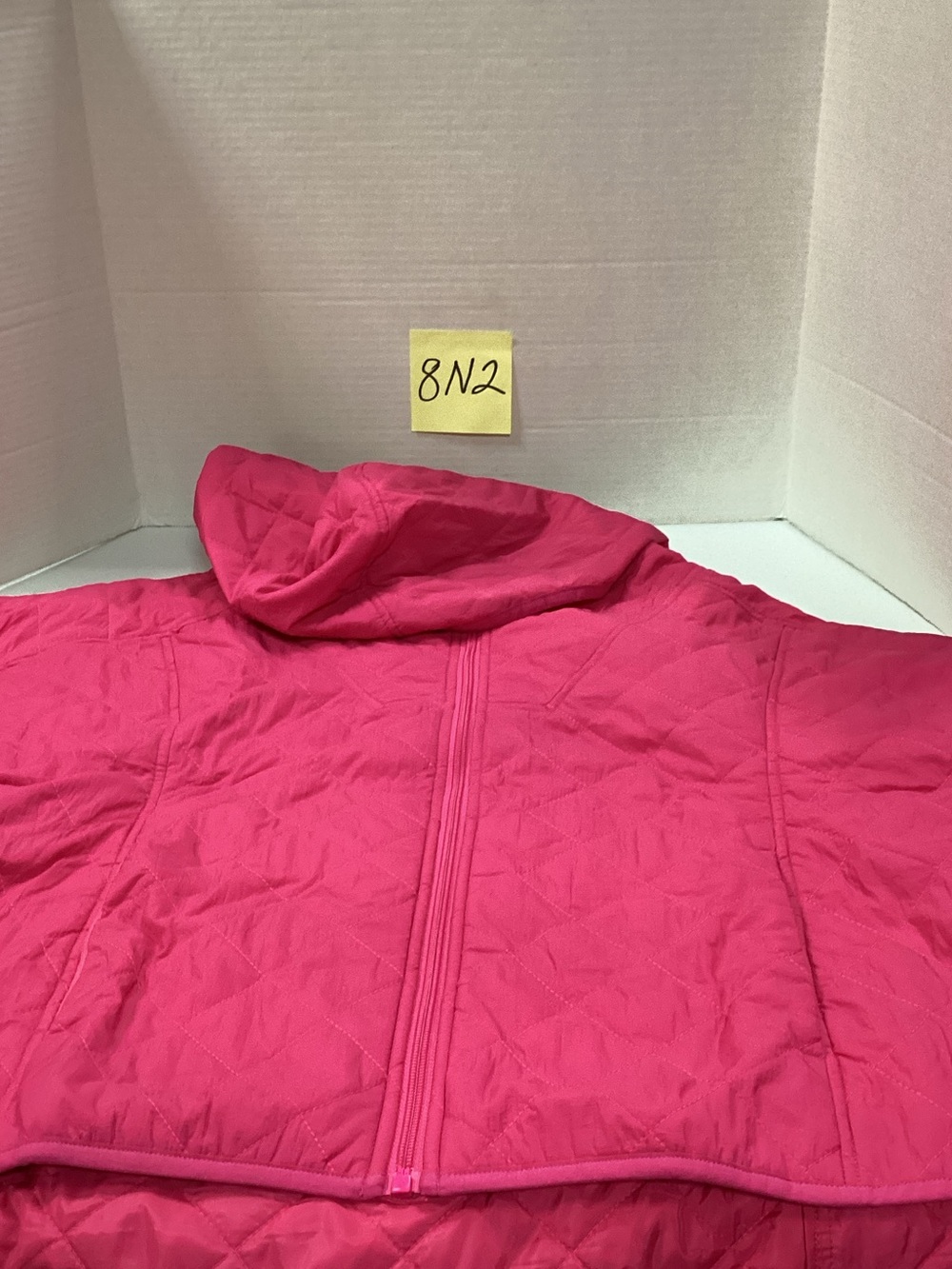 Fabletics Hot Pink Quilted Hooded Puffer Jacket